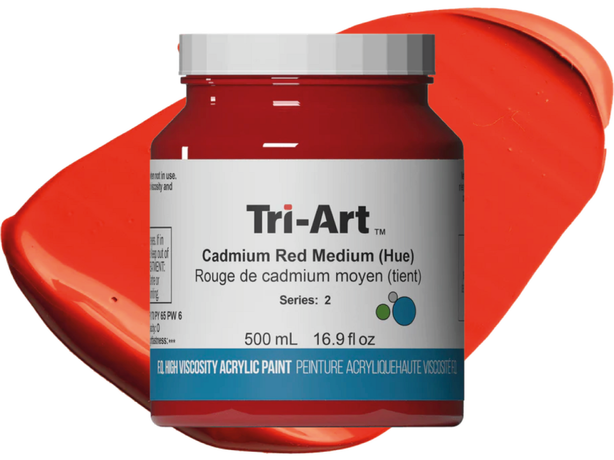TRI-ART ACRYLFARBE 500ML S9 KADMIUMROT MITTEL 1