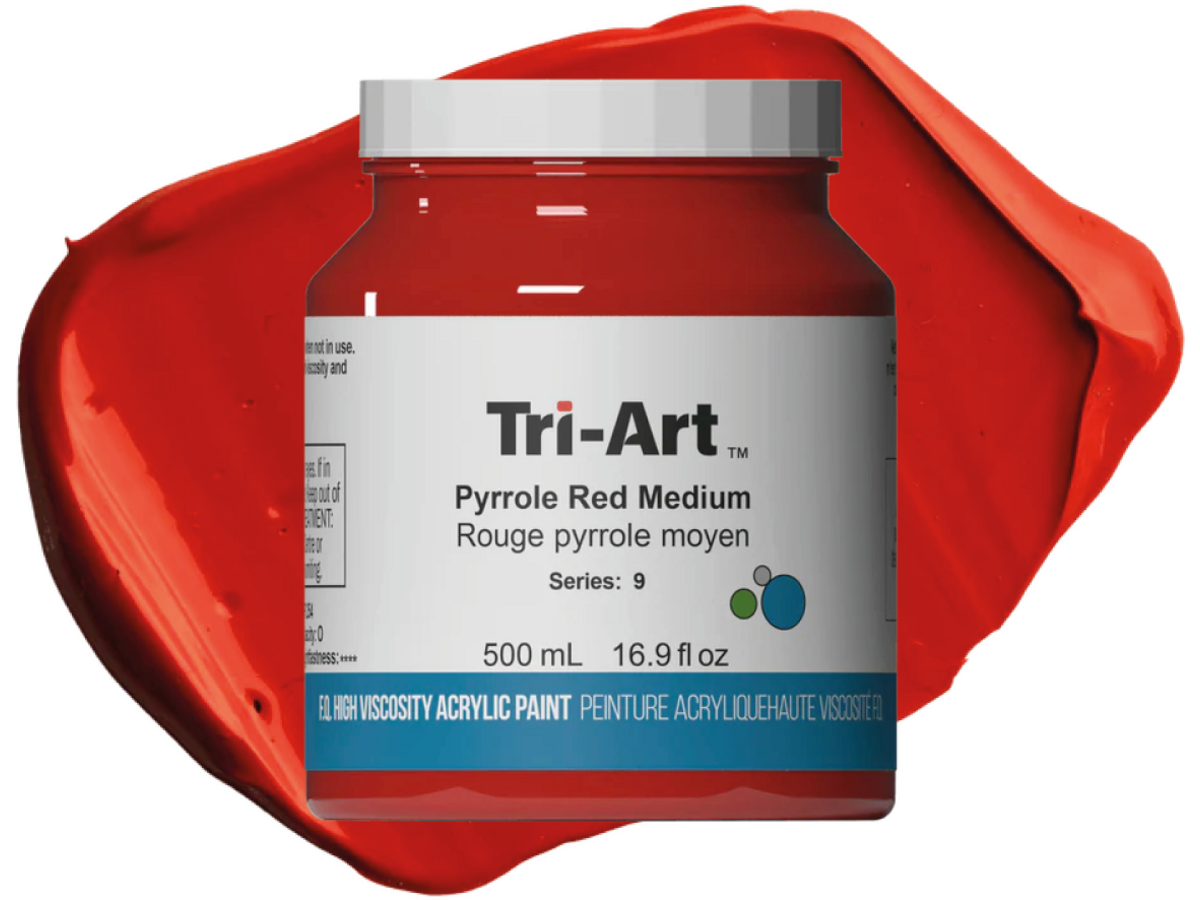 TRI-ART ACRYLFARBE 500ML S9 PYRROLROT MITTEL 1