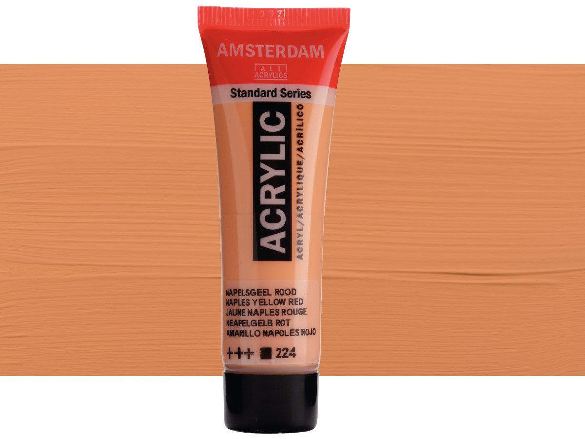 TALENS AMSTERDAM STANDARD 20ML 224 NEAPELGELB ROT 1