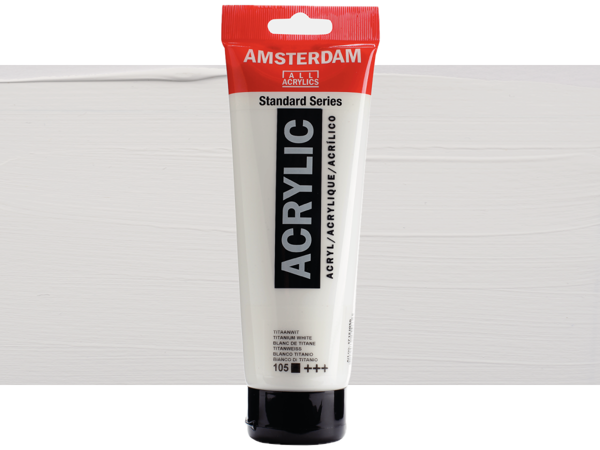 TALENS AMSTERDAM STANDARD ACRYL 250ML 105 TITANWEISS 1
