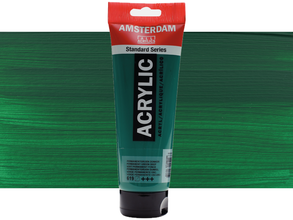 TALENS AMSTERDAM STANDARD ACRYL 250ML 619 PERMAN.GRÜN DUNKEL 1