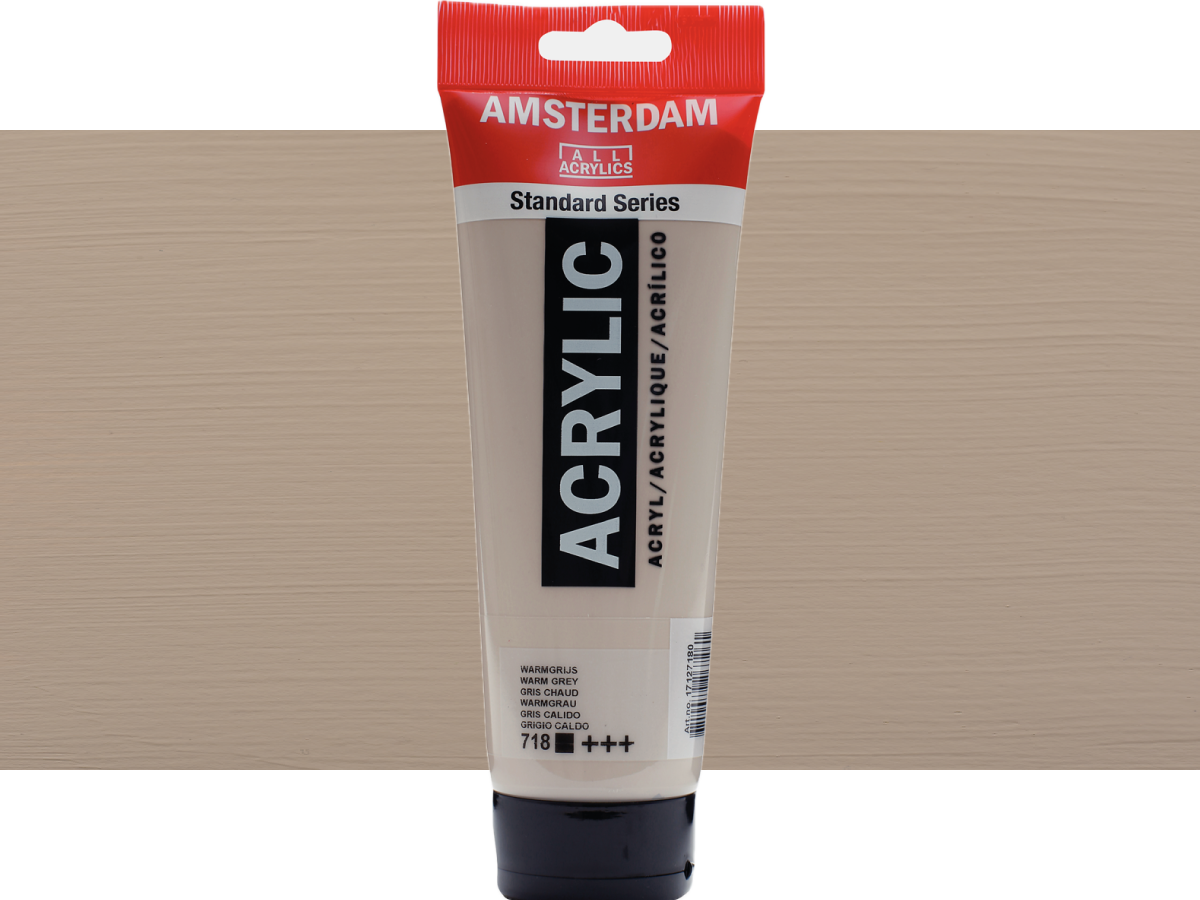 TALENS AMSTERDAM STANDARD ACRYL 250ML 718 WARMGRAU 1
