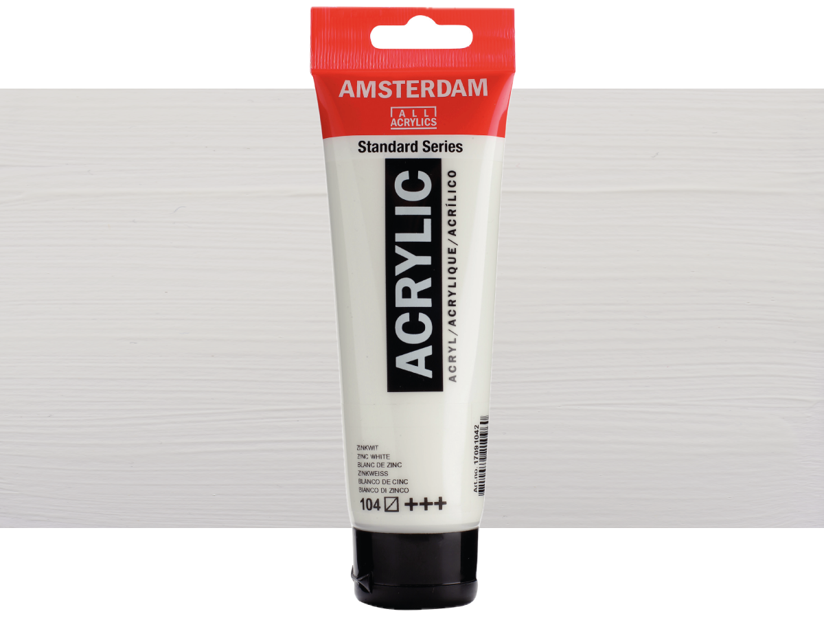 TALENS AMSTERDAM STANDARD ACRYL 120ML 104 ZINKWEISS 1