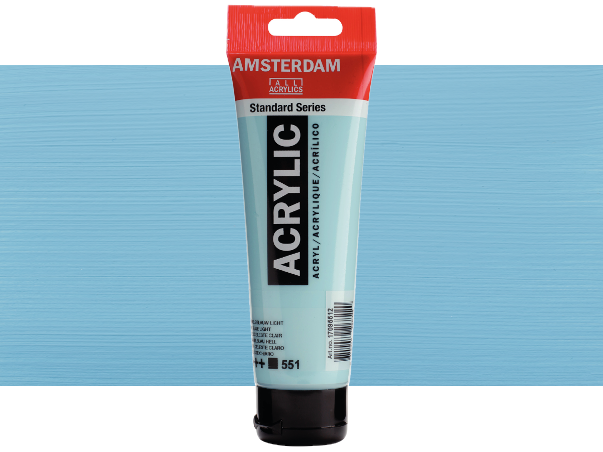 TALENS AMSTERDAM STANDARD ACRYL 120ML 551 HIMMELBLAU HELL 1