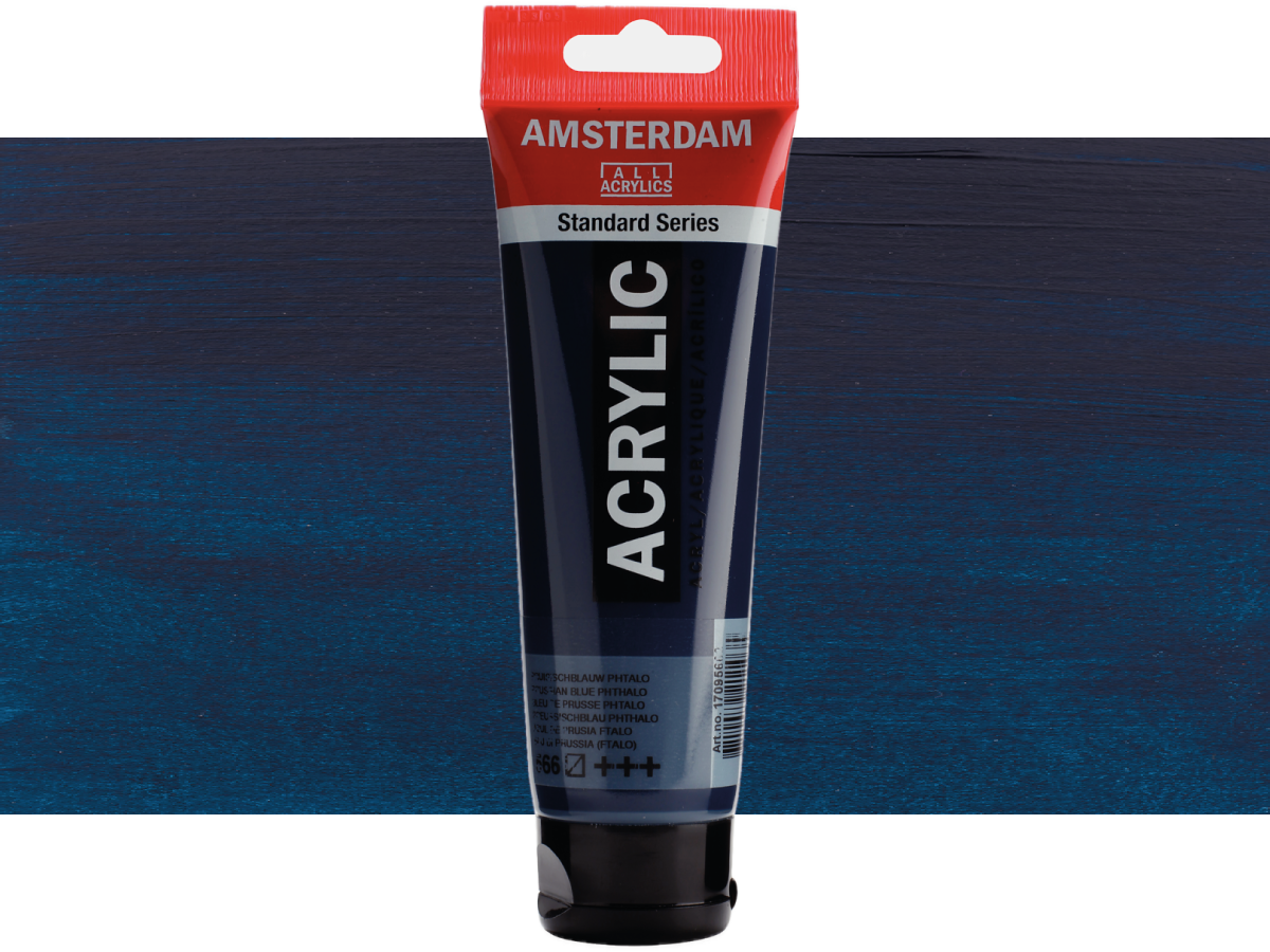 TALENS AMSTERDAM STANDARD ACRYL 120ML 566 PREUß.BLAU PHTHALO 1