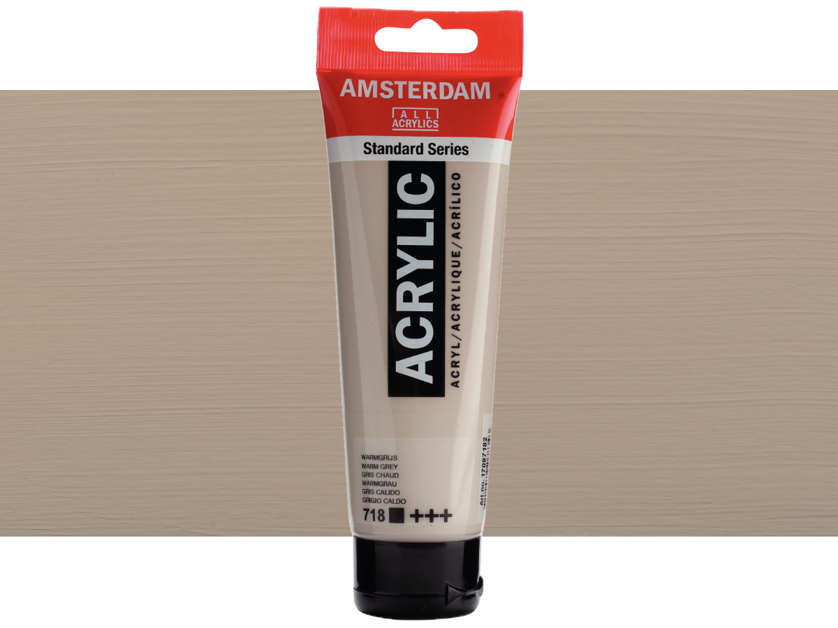 TALENS AMSTERDAM STANDARD ACRYL 120ML 718 WARMGRAU 1