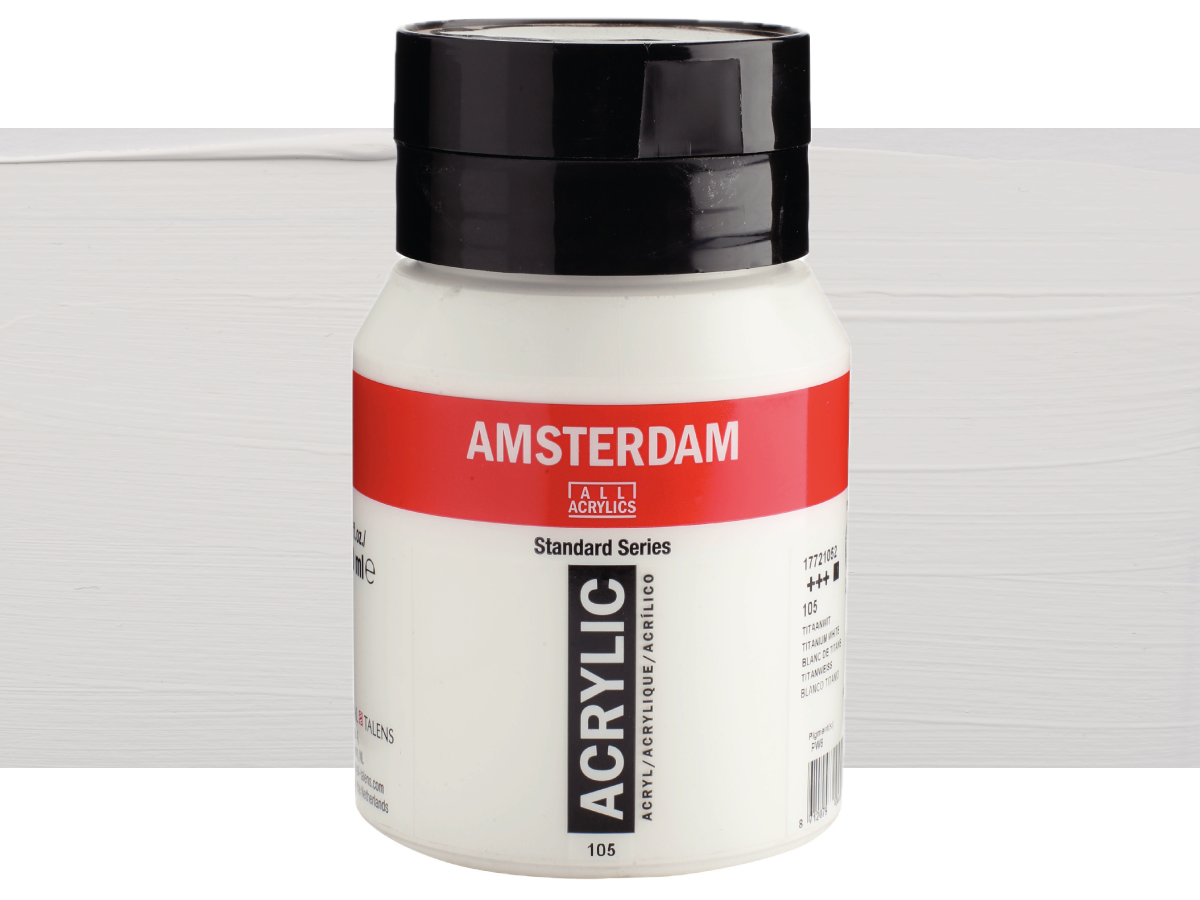 TALENS AMSTERDAM STANDARD ACRYL 500ML 105 TITANWEISS 1
