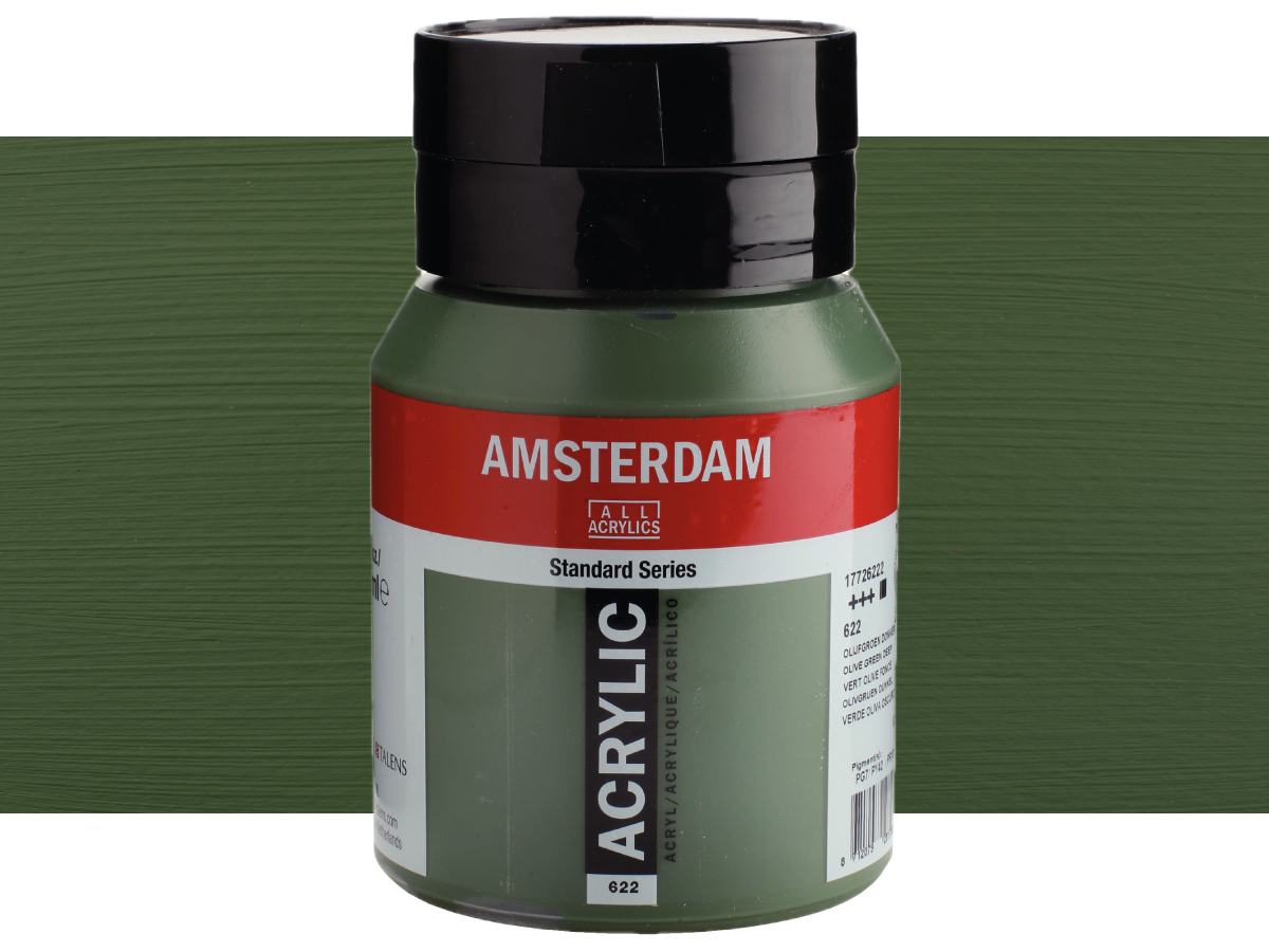 TALENS AMSTERDAM STANDARD ACRYL 500ML 622 OLIVGRÜN DUNKEL 1