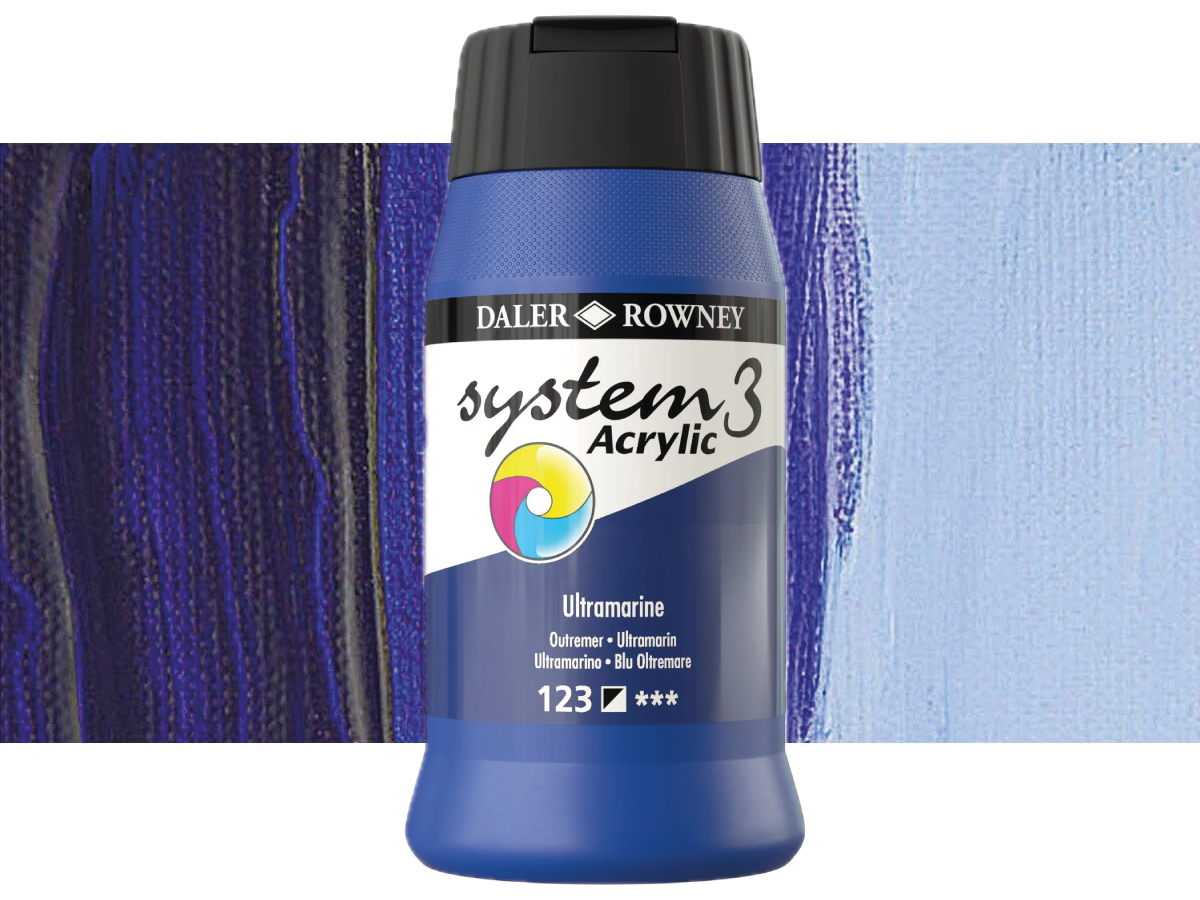 DALER ROWNEY SYSTEM 3 ACRYL 500ML 123 ULTRAMARINE 1