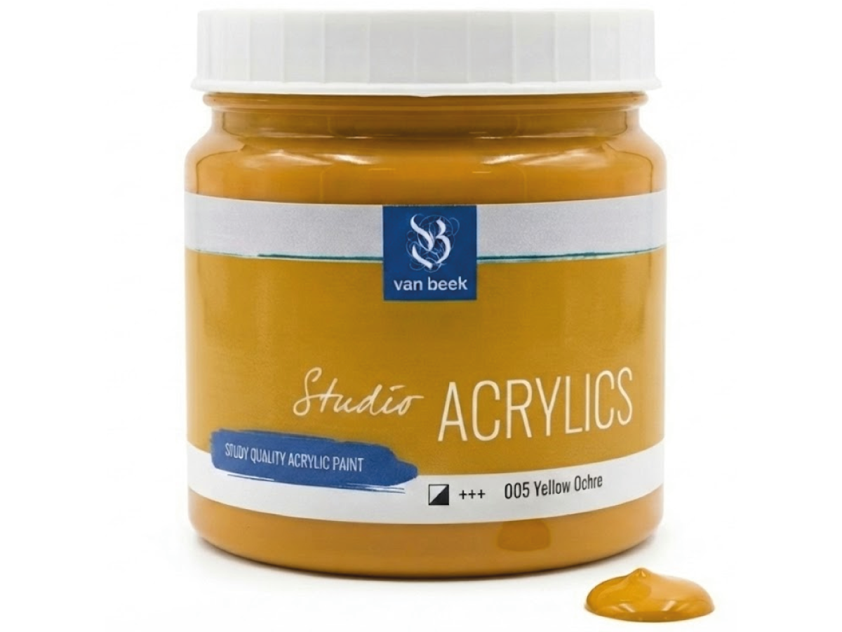 VAN BEEK ACRYL 1000ML 005 S1 LICHTER OCKER 1