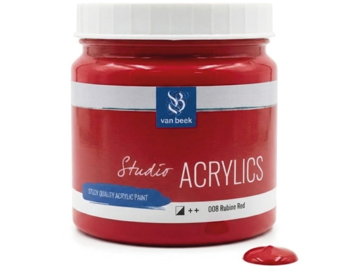 VAN BEEK ACRYL 1000ML 008 S1 RUBINROT 1