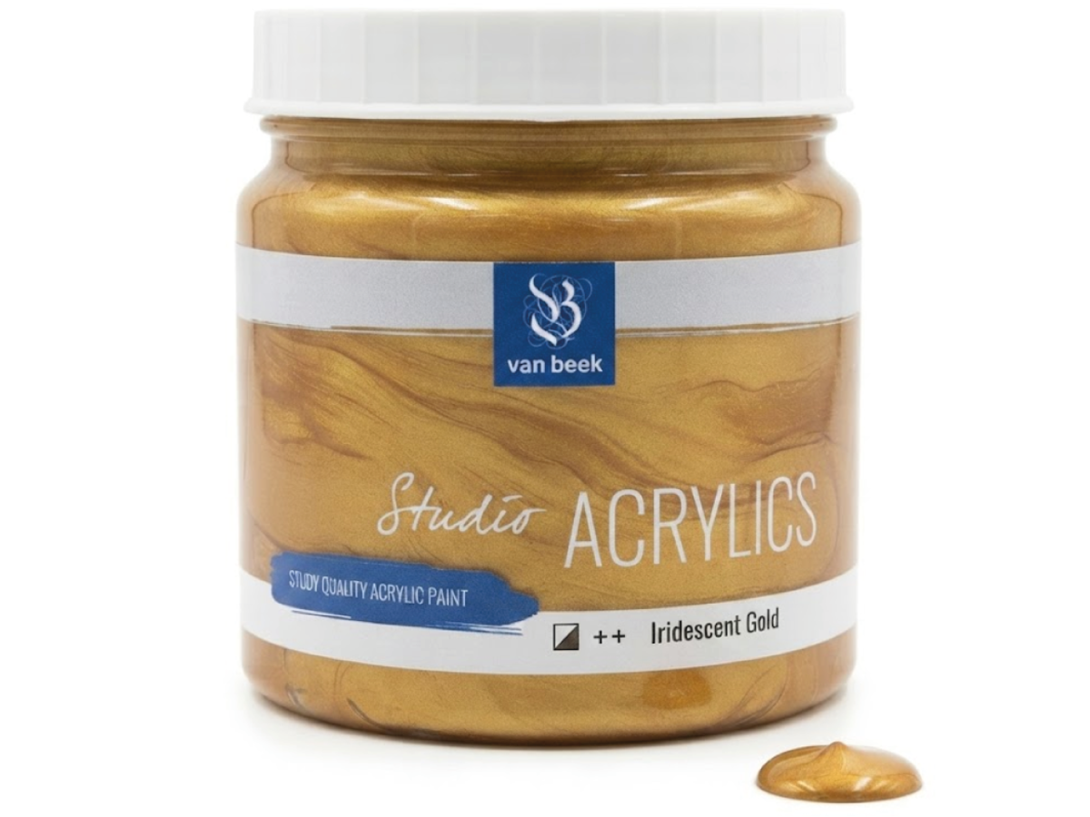 VAN BEEK ACRYL 1000ML 030 S2 IRISIERENDES GOLD 1