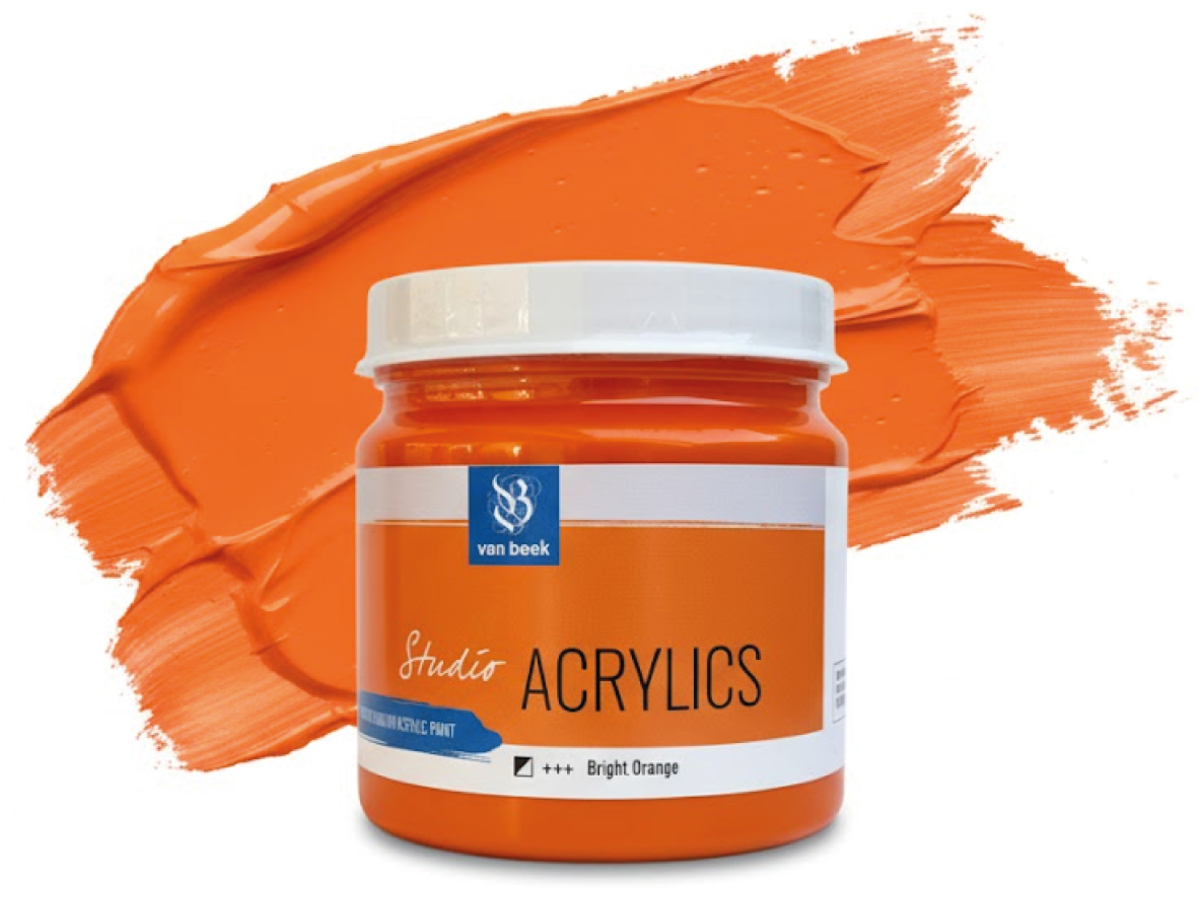 VAN BEEK ACRYL 500ML 006 S1 BRILLIANTORANGE 1