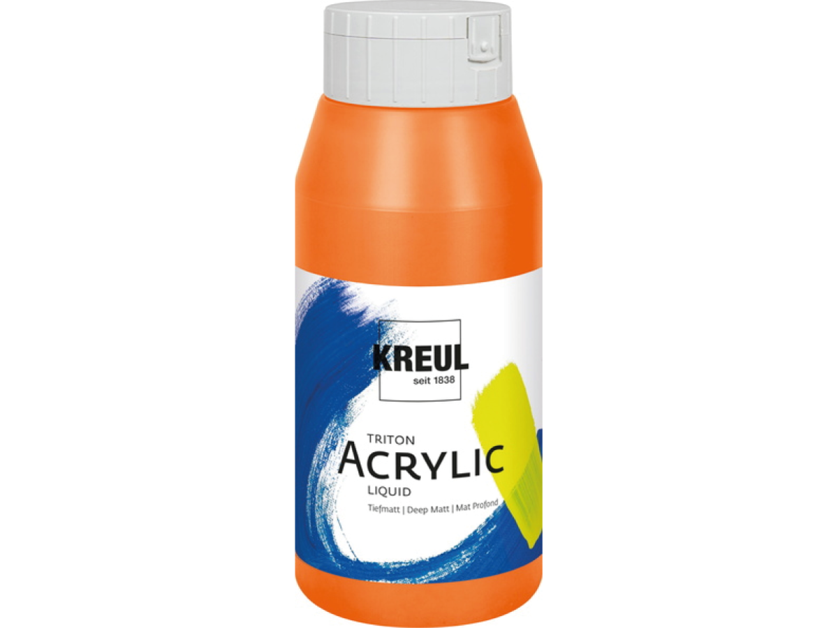 KREUL TRITON ACRYLIC LIQUID 750ML 062 FLUORESZIEREND ORANGE 1