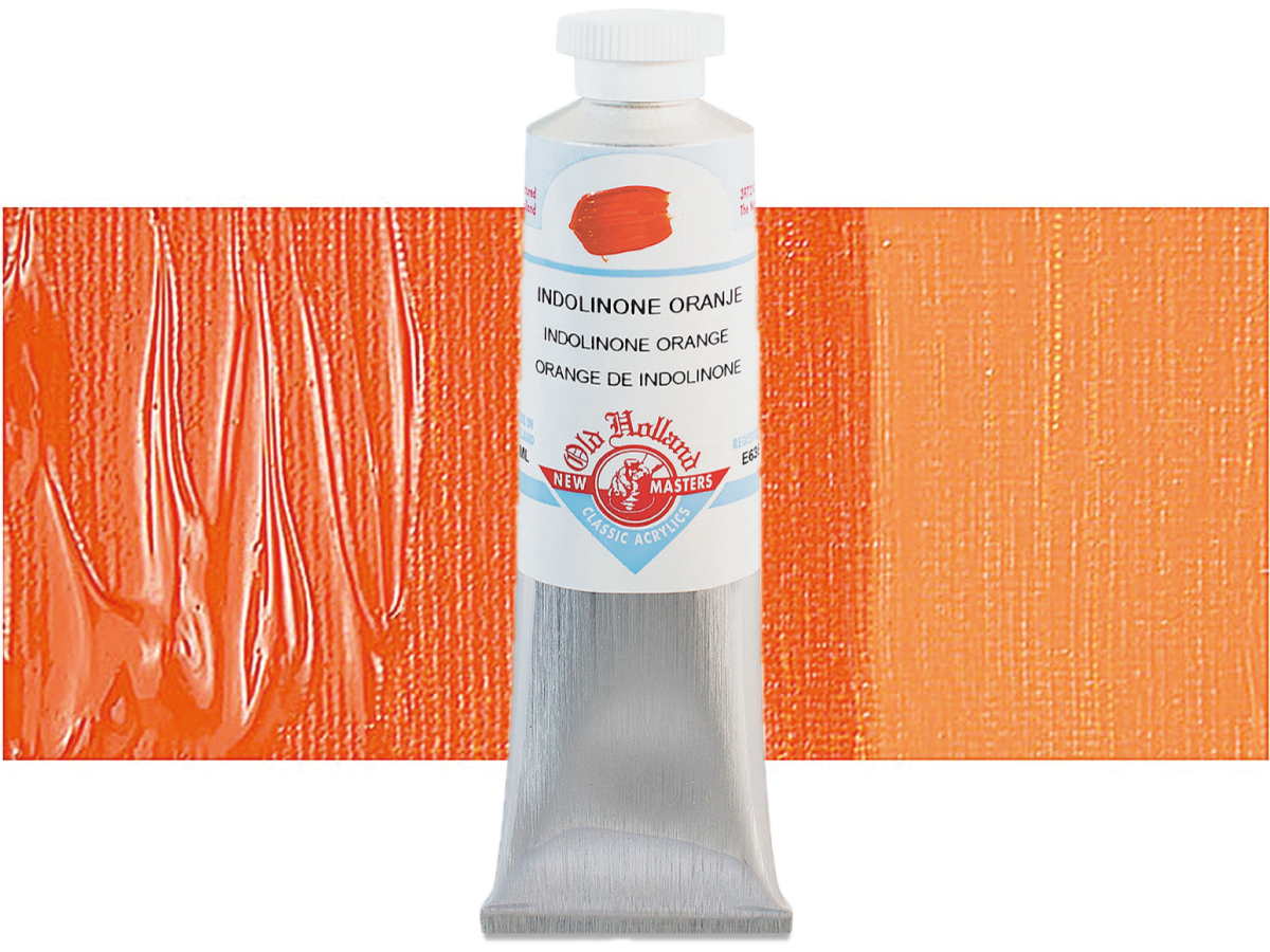 NEW MASTERS ACRYL 60ML INDOLINONE ORANGE 636 1