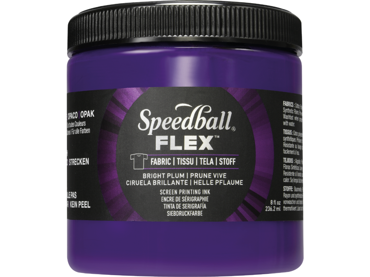 SPEEDBALL FLEX SCREEN PRINTING FABRIC INK 236ML BRIGHT PLUM 1