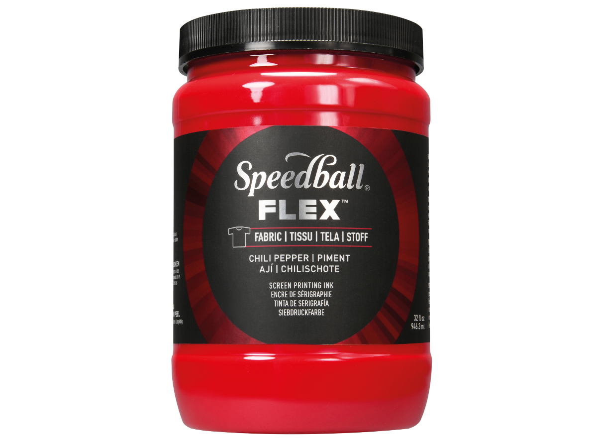 SPEEDBALL FLEX SCREEN PRINTING FABRIC INK 946ML CHILI PEPPER 1