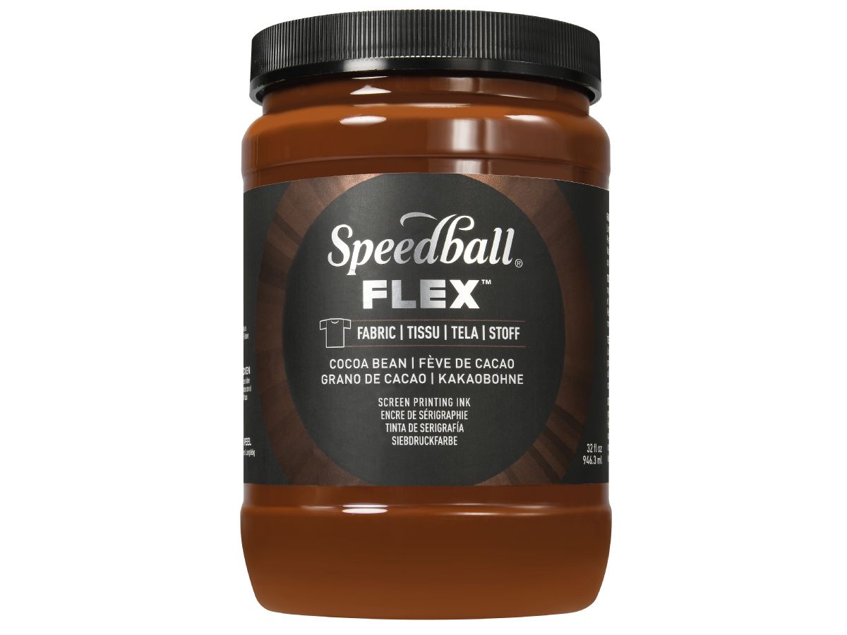 SPEEDBALL FLEX SCREEN PRINTING FABRIC INK 946ML COCOA BEAN 1