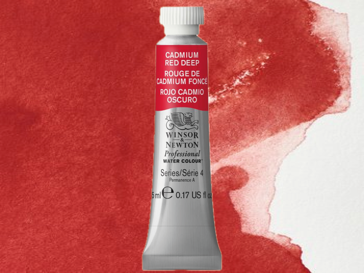 WINSOR & NEWTON AQUARELLFARBE 5ML 097 KADMIUMROT DUNKEL 1