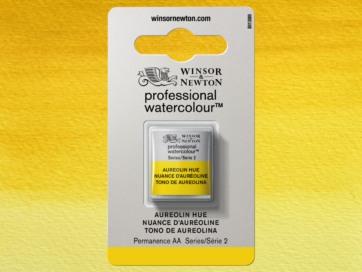 WINSOR & NEWTON AQUARELLFARBE 1/2NÄPF S2 AUREOLIN HUE 1