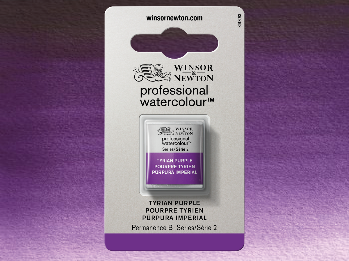 WINSOR & NEWTON AQUARELLFARBE 1/2NÄPF S2  TYRIAN PURPLE 1