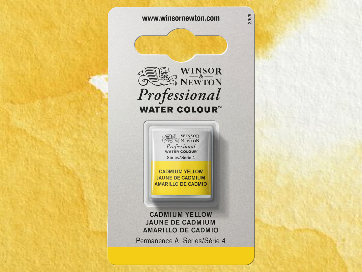 WINSOR & NEWTON AQUARELLFARBE 1/2 NÄPF S4 108 KADMIUMGELB 1