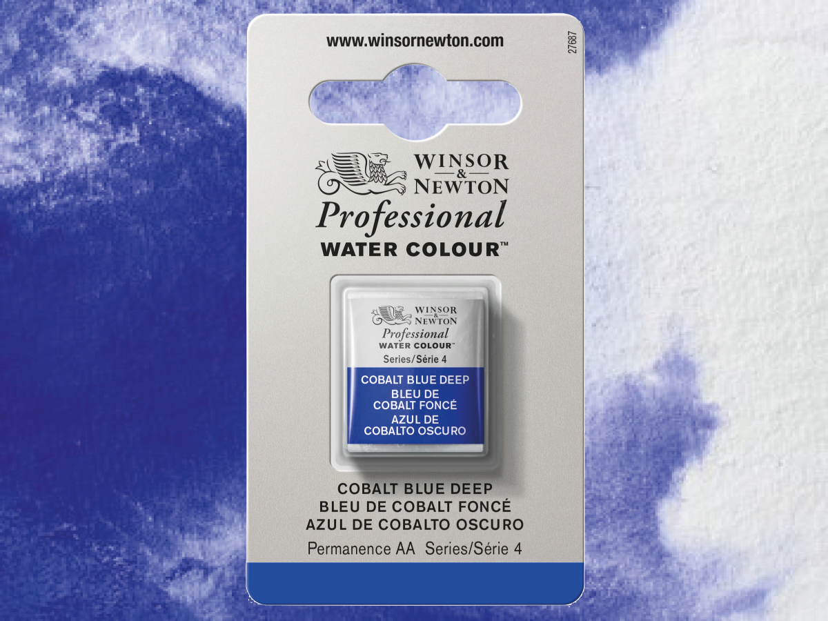 WINSOR & NEWTON AQUARELLFARBE 1/2 NÄPF 180 KOBALTBLAU DUNKEL 1