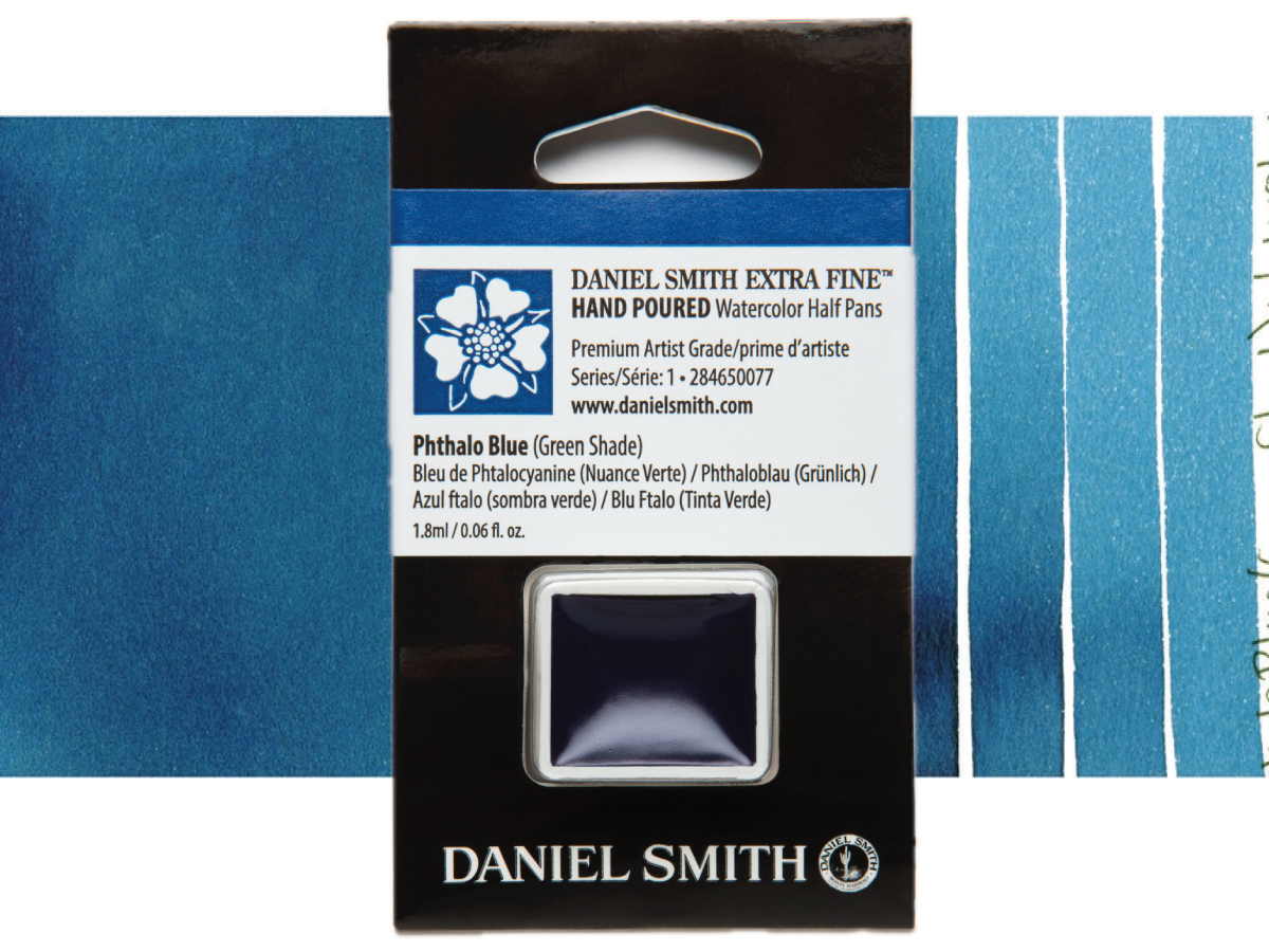 DANIEL SMITH AQUARELLFARBE 1/2 NAPF S1 077 PHTHALO BLUE GREEN SHADE 1
