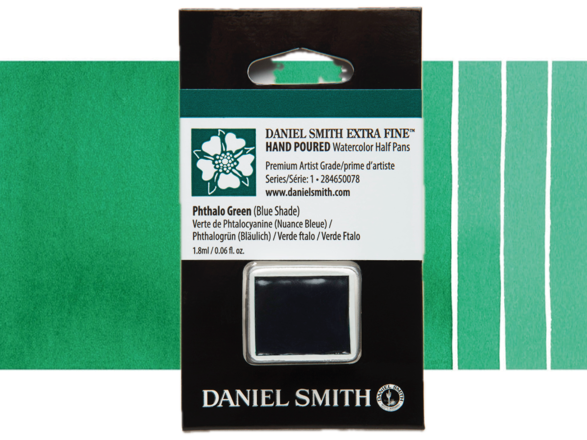 DANIEL SMITH AQUARELLFARBE 1/2 NAPF S1 078 PHTHALO GREEN BLUE SHADE 1