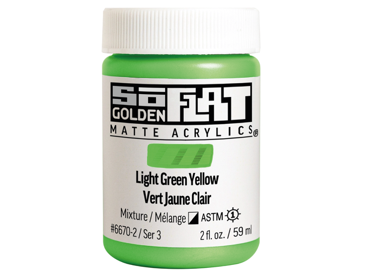 GOLDEN SOFLAT ACRYLIC 59ML 6670 LIGHT GREEN YELLOW 1