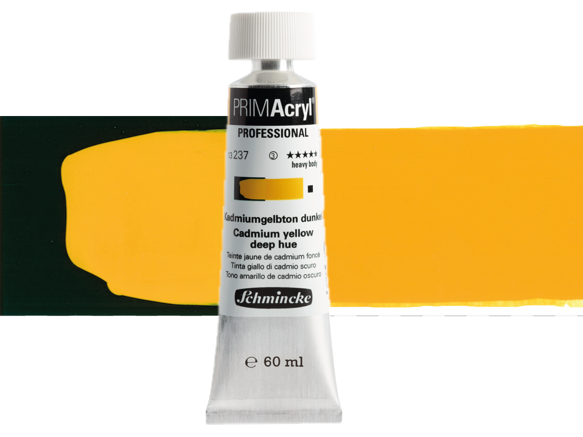 SCHMINCKE PRIMACRYL 60ML S3 237 CADMIUM YELLOW DEEP HUE 1