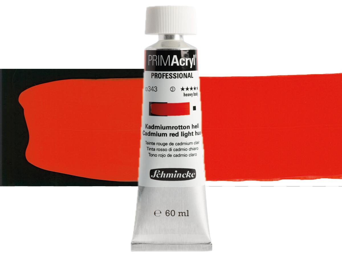 SCHMINCKE PRIMACRYL 60ML S3 343 CADMIUM RED LIGHT HUE 1