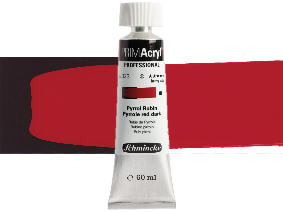 SCHMINCKE PRIMACRYL 60ML S6 323 PYRROLE RED DARK 1