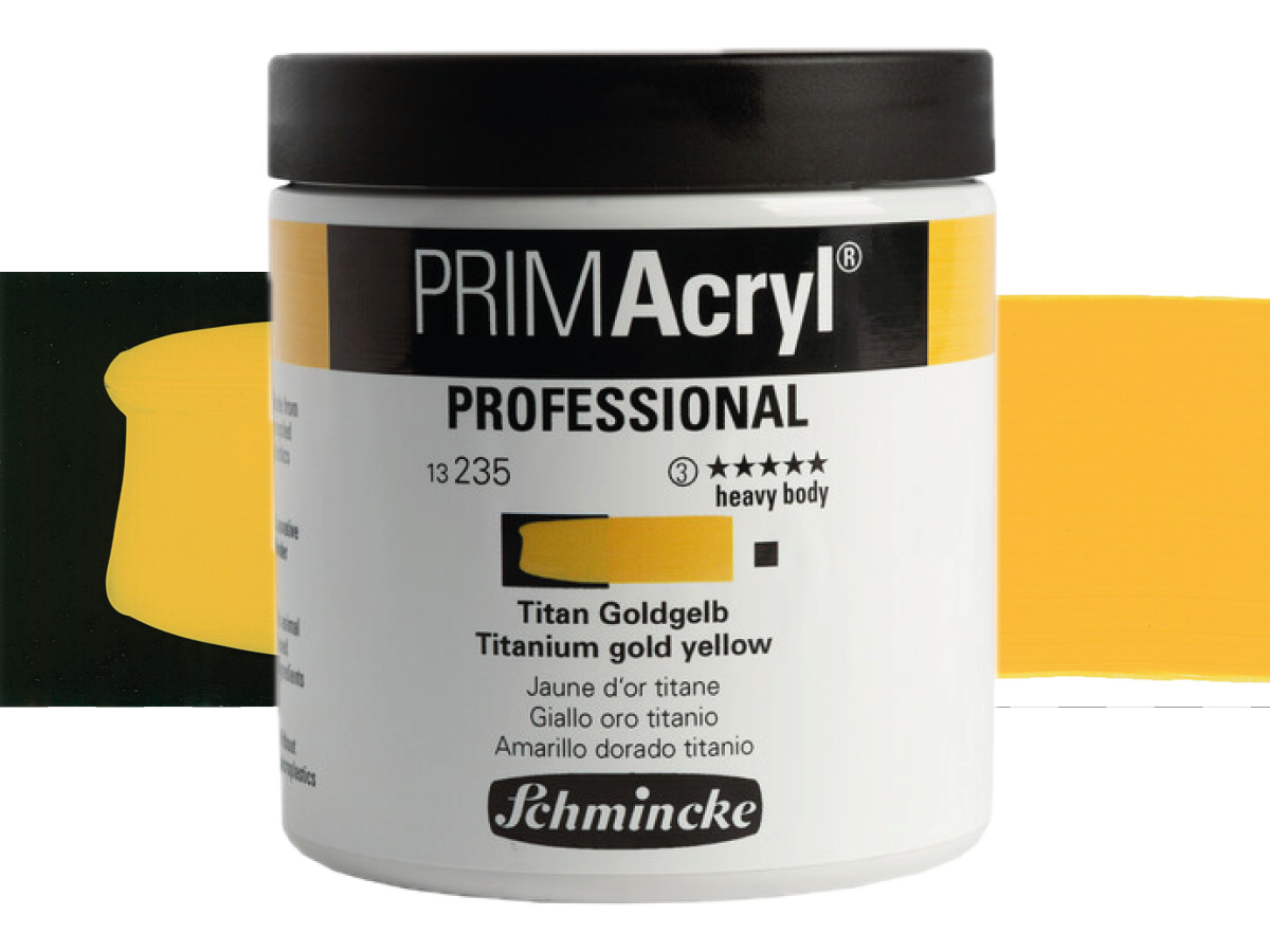 SCHMINCKE PRIMACRYL 237ML S3 235 TITANIUM GOLD YELLOW 1