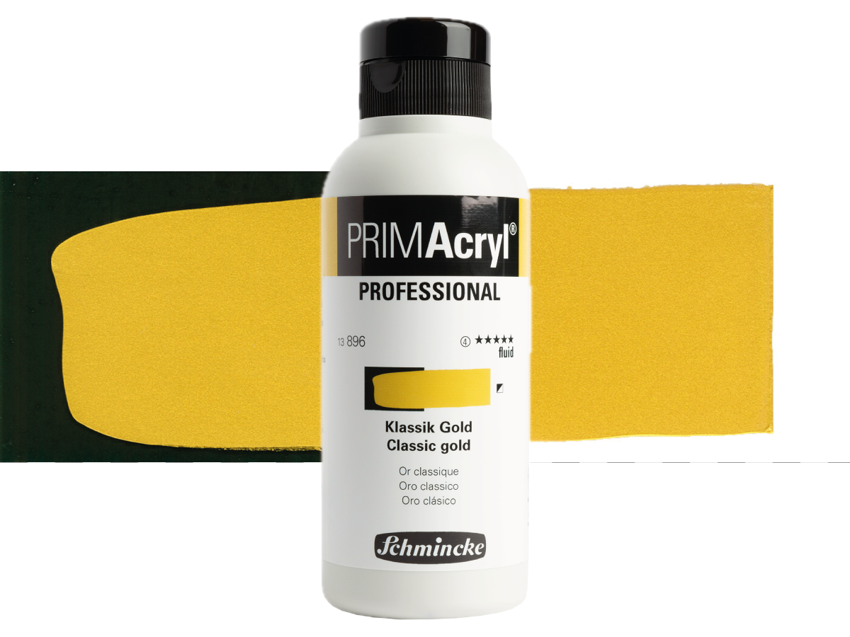 SCHMINCKE PRIMACRYL FLUID 250ML S4 896 CLASSIC GOLD 1