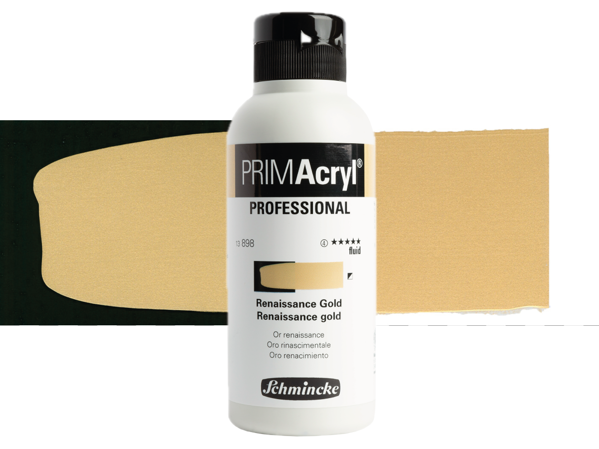 SCHMINCKE PRIMACRYL FLUID 250ML S4 898 RENAISSANCE GOLD 1
