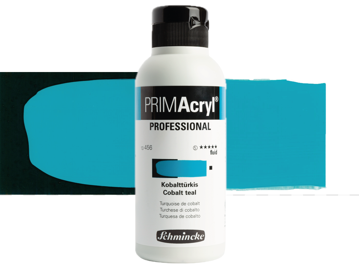 SCHMINCKE PRIMACRYL FLUID 250ML S5 456 COBALT TEAL 1