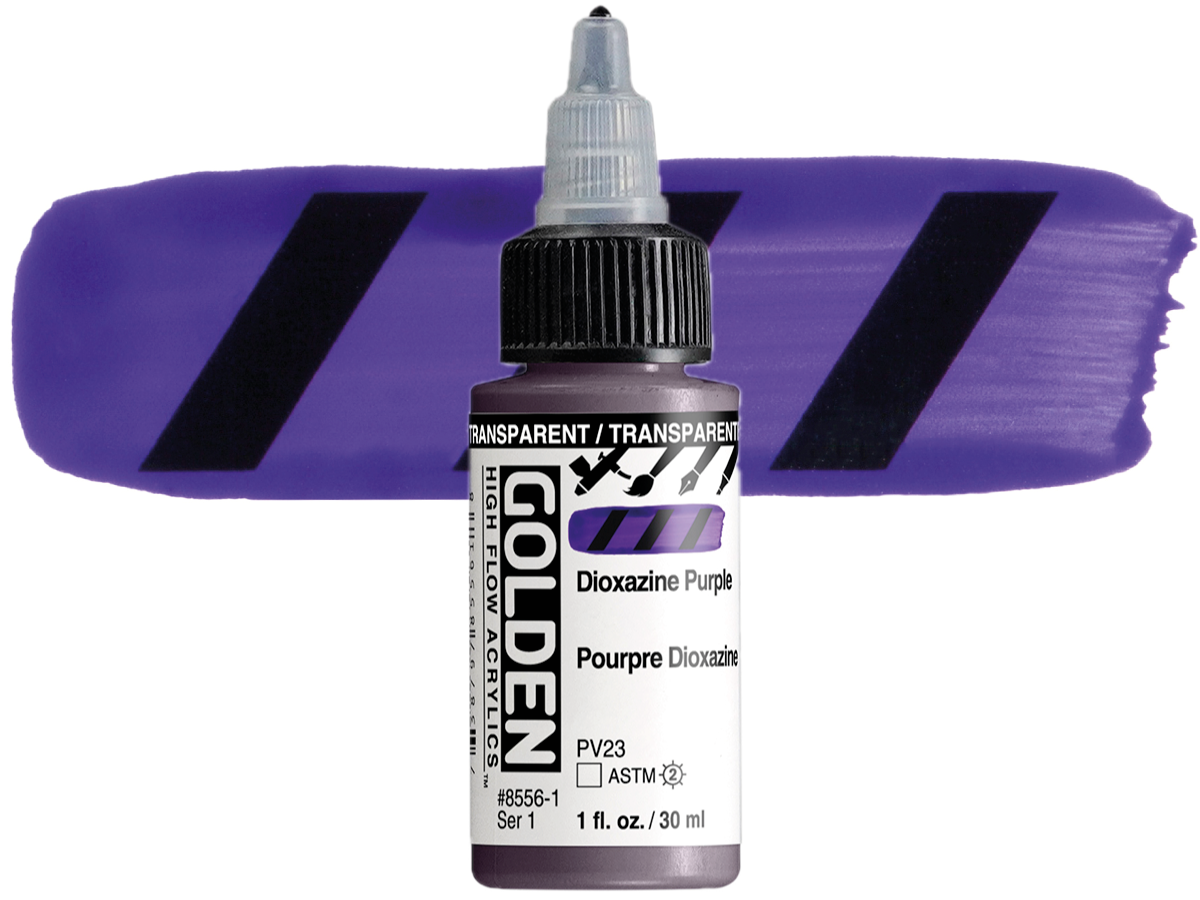 GOLDEN HIGH FLOW ACRYL 30ML S1 TRANSPARENT DIOXAZINE PURPLE 1
