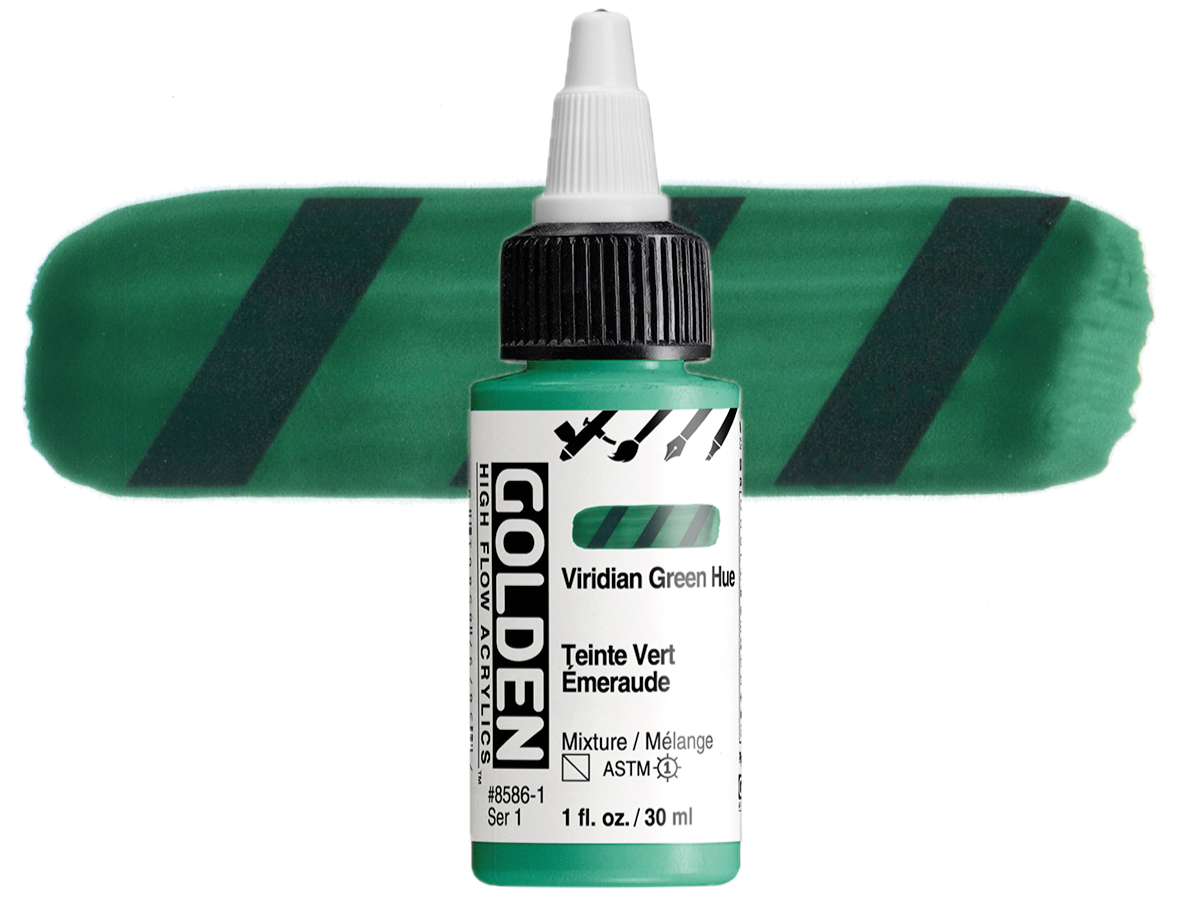 GOLDEN HIGH FLOW ACRYL 30ML S1 VIRIDIAN GREEN HUE 1