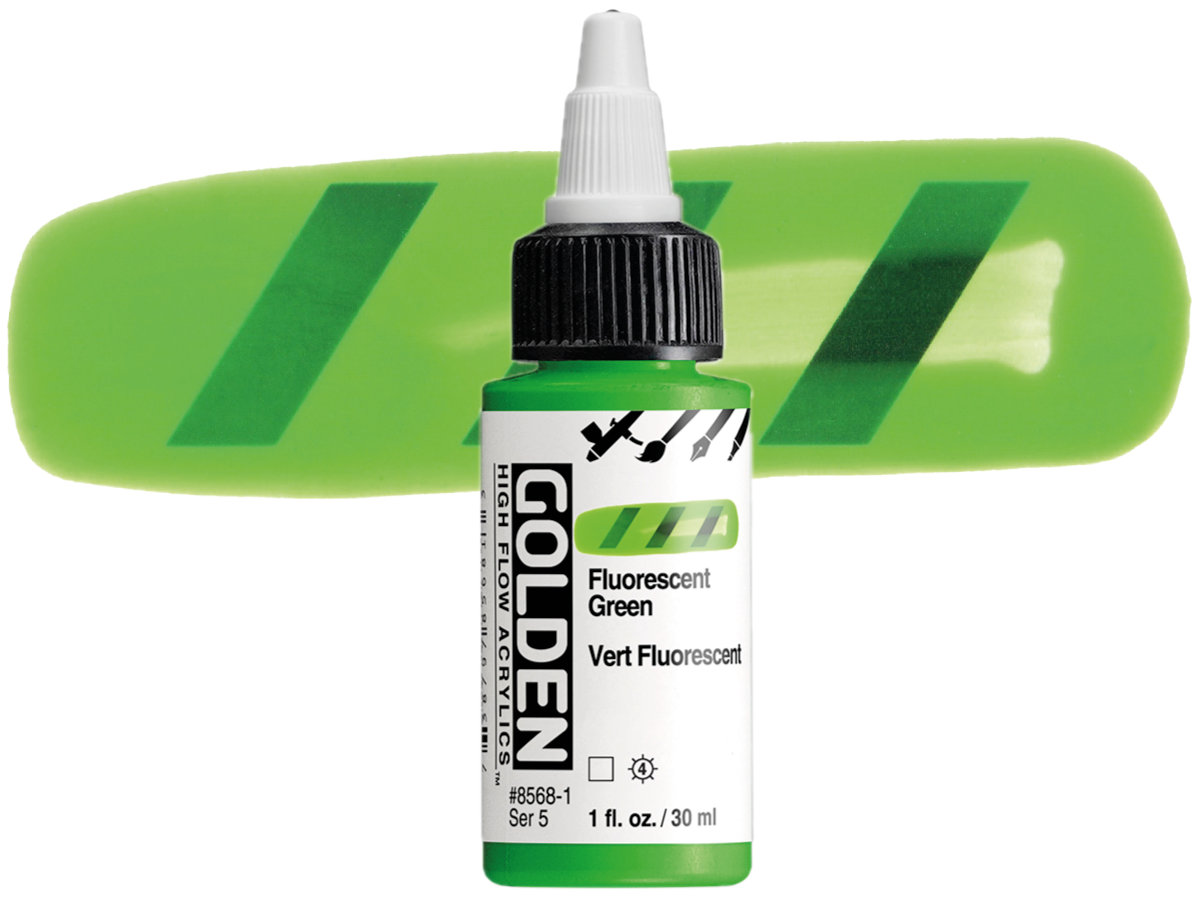 GOLDEN HIGH FLOW ACRYL 30ML S5  FLUORESCENT GREEN 1