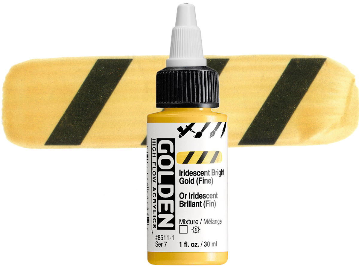 GOLDEN HIGH FLOW ACRYL 30ML S7 IRIDESCENT BRIGHT GOLD (FINE) 1