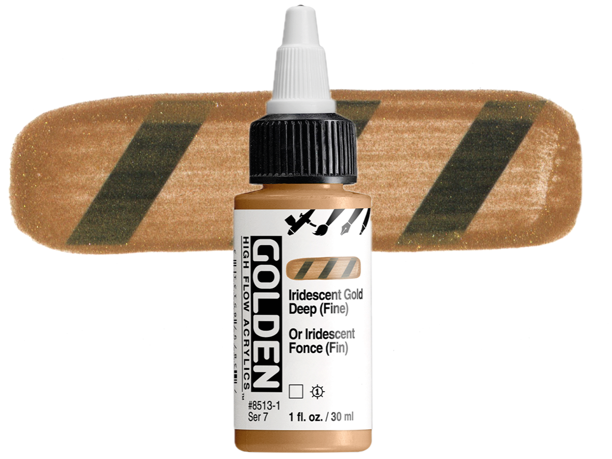 GOLDEN HIGH FLOW ACRYL 30ML S7 IRIDESCENT GOLD DEEP (FINE) 1