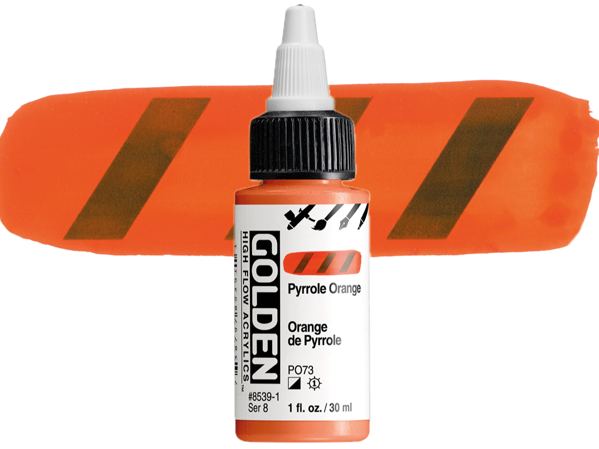 GOLDEN HIGH FLOW ACRYL 30ML S8 PYRROLE ORANGE 1