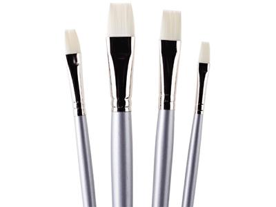 VAN BEEK FILAMENT PRO SILVER-SET 1 FLACHPINSEL, 4-TEILIG 1