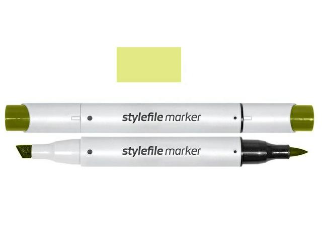 STYLEFILE BRUSH MARKER 666 YELLOW GREEN OP=OP 1