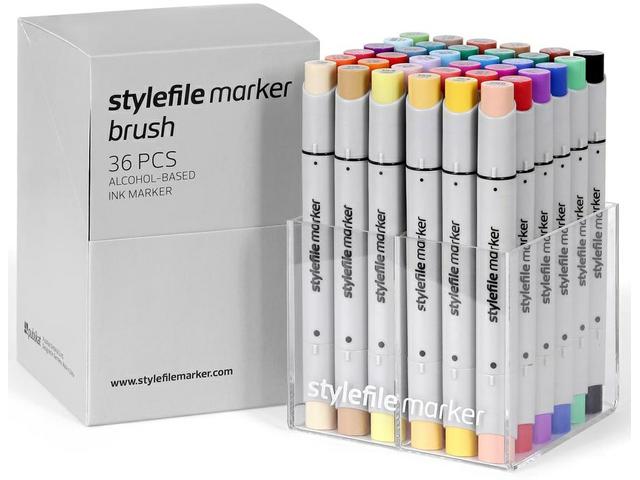 STYLEFILE BRUSH MARKERSET BR36MA 36-DELIG MAIN A OP=OP 1