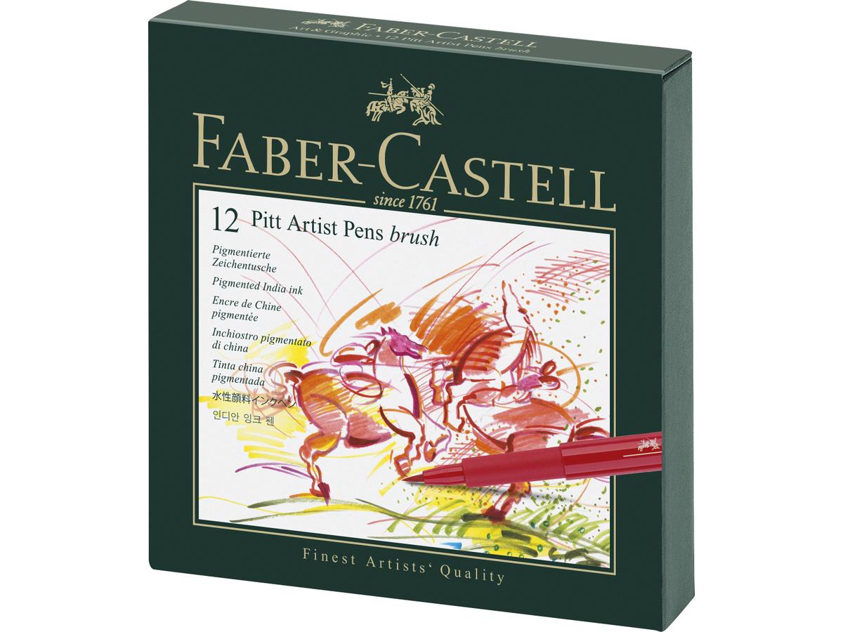 FABER-CASTELL PITT ARTIST BRUSH TEKENPENNEN STUDIOBOX 12ST. 1