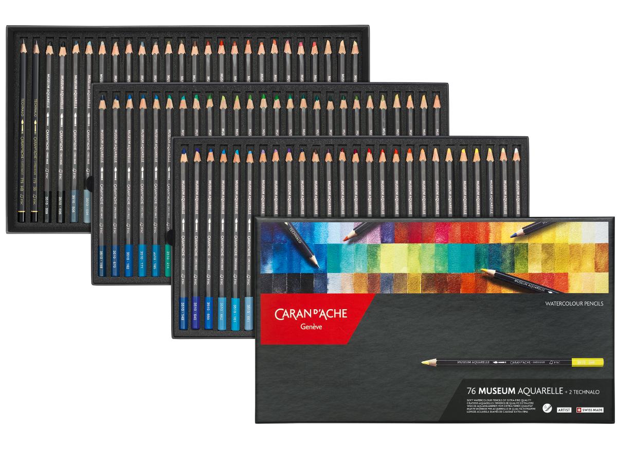 CARAN D'ACHE MUSEUM AQUARELL 76 STÜCK + 2xTECHNALO (HB+3B) 1