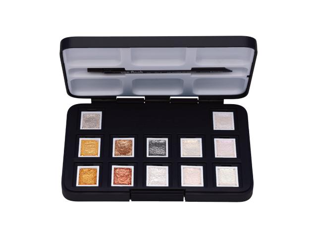 VAN GOGH SPECIALTY AQUARELLKASTEN 12 x 1/2NÄPFCHEN + PINSEL 1