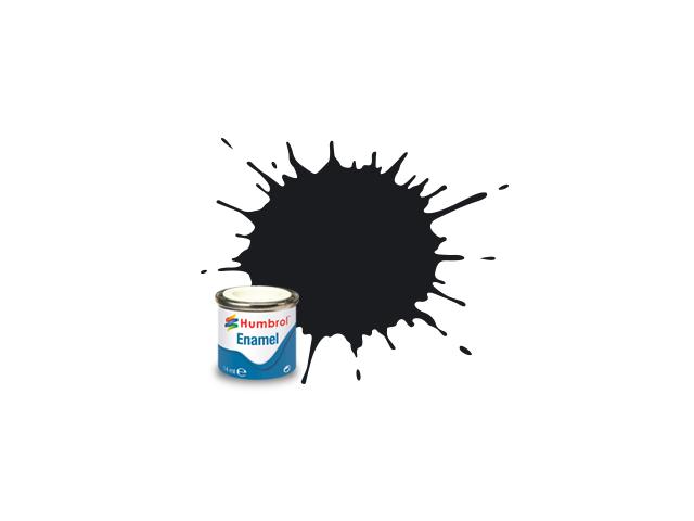 HUMBROL EMAILLE 14ML 021 SCHWARZ GLANZ 1